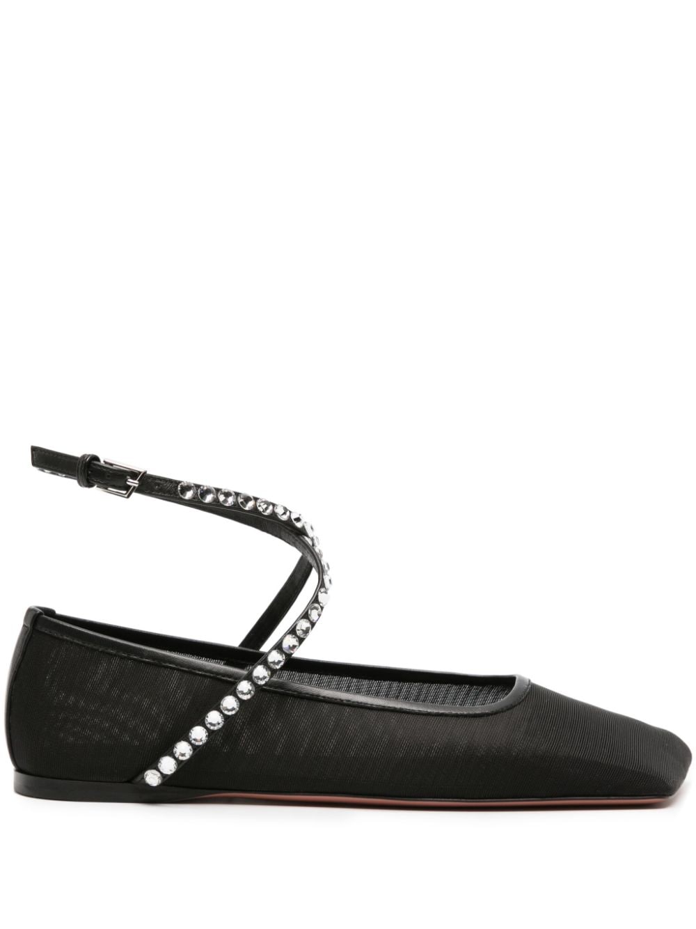 ANEMESHCRYSTALFLATMESHBLACK ANE 발레 플랫